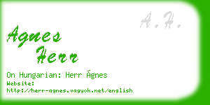 agnes herr business card